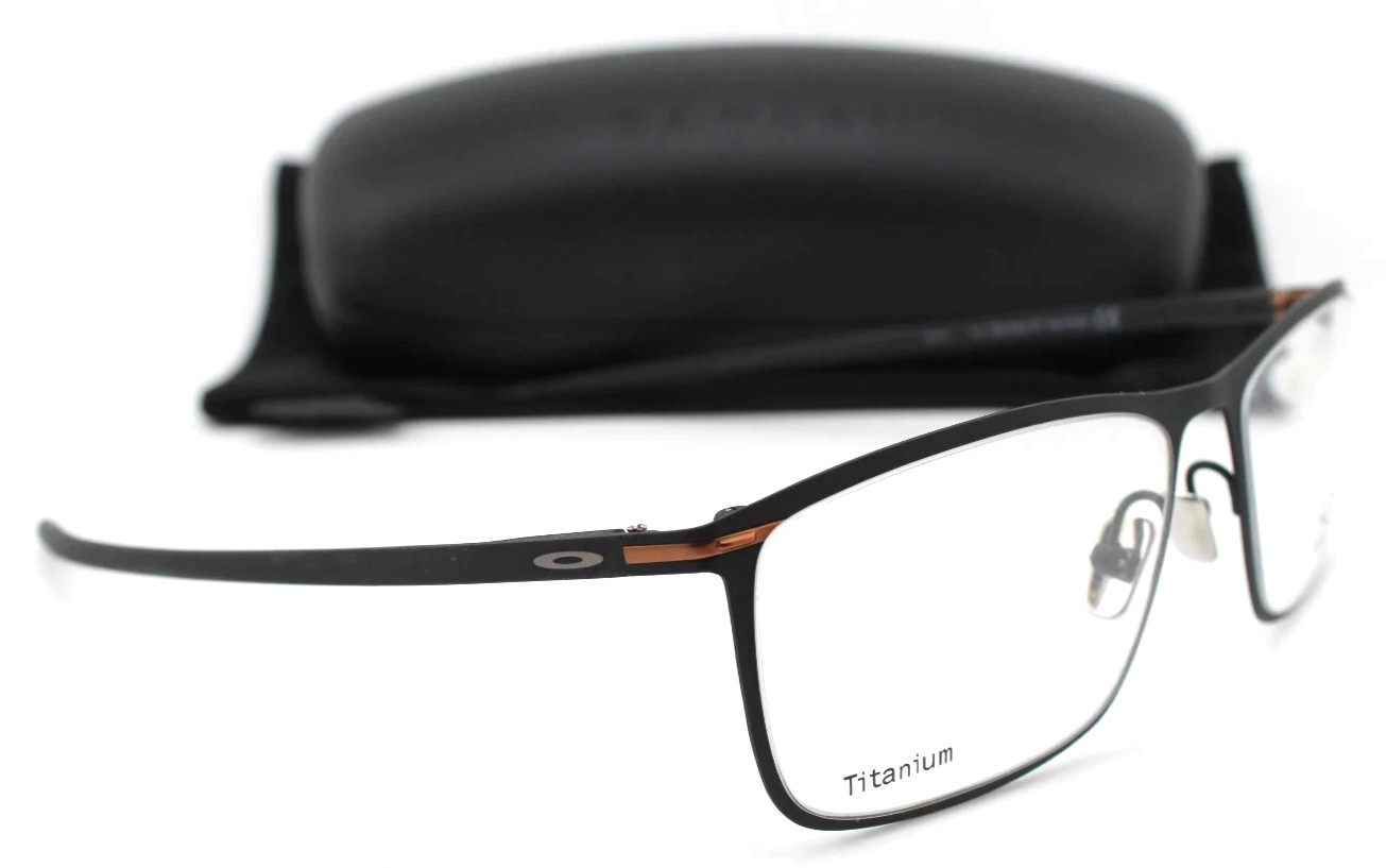 OAKLEY TIE BAR OX5138-0157 TITANIUM SATIN BLACK W/SPRING HINGES EYEGLASSES 57-16