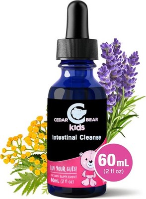 SALE-Cedar Bear-Intestinal Cleanse for Kids, Liquid Herbal Supplement for Detox