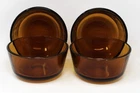 4 Fire King Anchor Hocking Amber Brown #434 Glass Custard Cups Ramekins Set 6oz