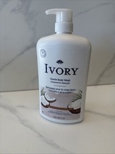 Ivory Gentle Body Wash Notes Of Coconut Scent 35 fl oz/1.03L. Large Pump Bottle