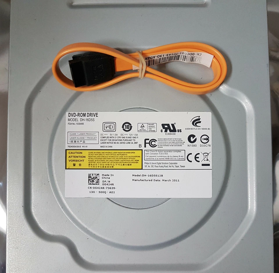 Lite-on DH-16D5S DVD-ROM SATA drive Dell DP/N: 0G424R - Image 2 of 3