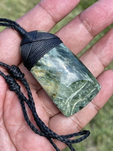 2 1/16"  New Zealand MARSDEN Flower Jade SMALL Nephrite Pounamu Maori ADZE TOKI