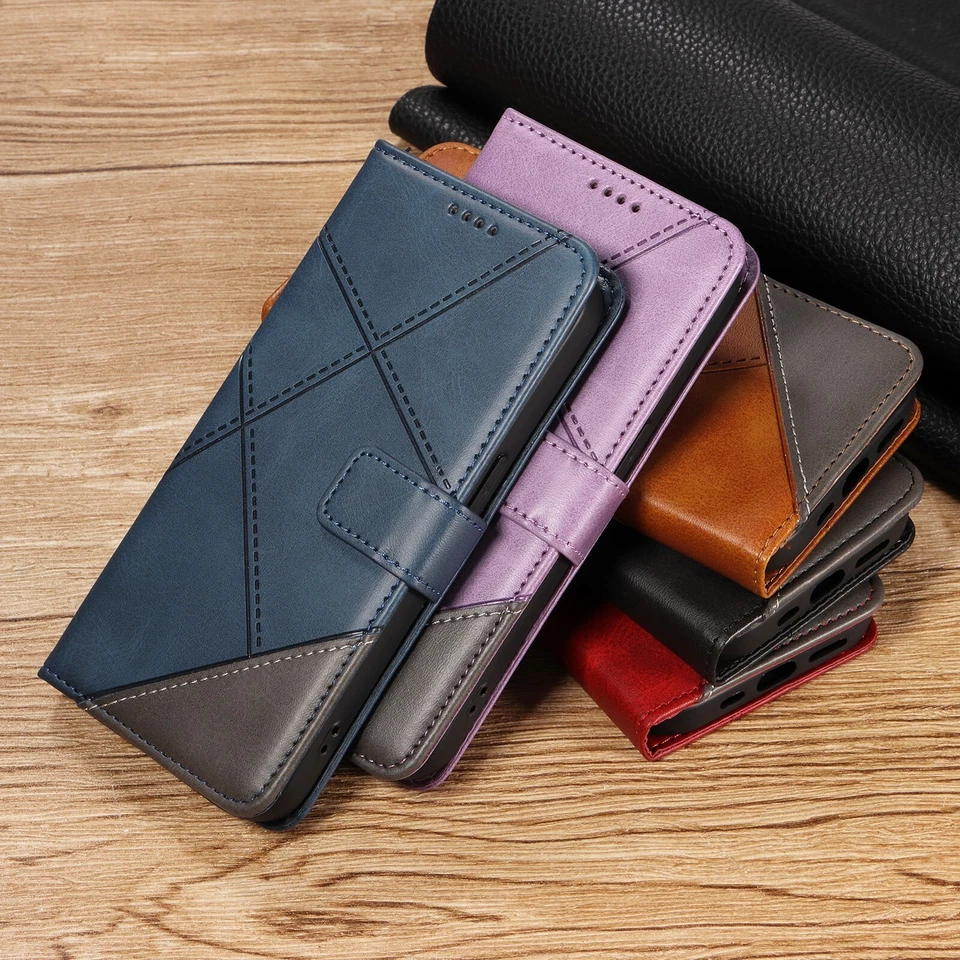 Para Samsung Galaxy A16 A15 A14 A13 Abatible Cuero PU Tarjeta Billetera Estuche Teléfono Cubierta Foto 3 de 4