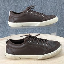 Sperry Top Sider Shoes Youth 4 M Casual Low Top Sneakers Brown Leather Lace Up