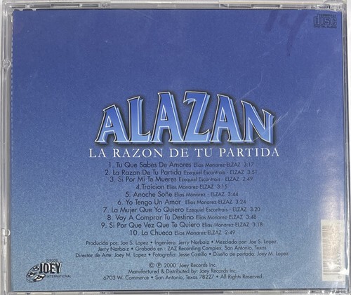 Razon de Tu Partida by Conjunto Alazan (CD, Aug-2003, Joey Records) - Imagen 2 de 2