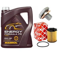 MotoröL Set 5W30 5 Liter + ÖLfilter + ÖLablassschraube FüR Mazda 5 1.6 CD 116 PS