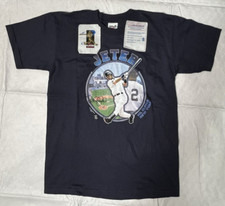 MLB Derek Jeter New York Yankees 2 T Shirt Youth Size Large Navy Blue