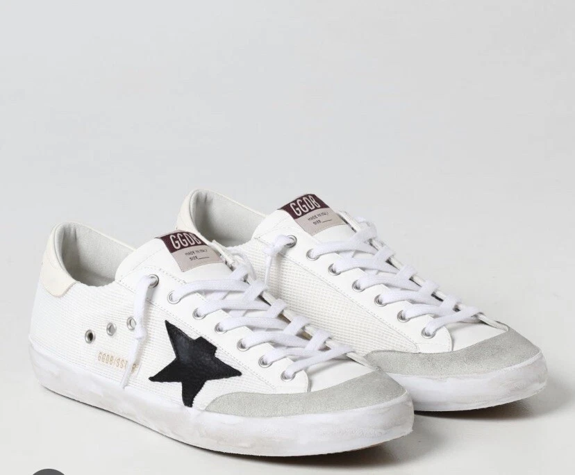 super star penstar sneakers in black mesh and leather