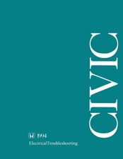 1994 Honda Civic Electrical Troubleshooting Diagnostic Procedures Service Manual