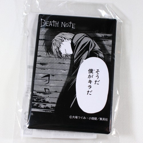 Death Note Square Badge With Stand Yagami Light Ebay