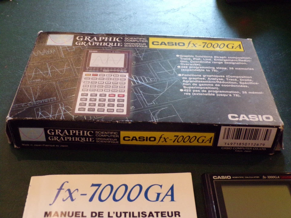 CASIO fx-7000GA Graphic Scientific Calculator - Original Complet Vintage - Photo 2/4