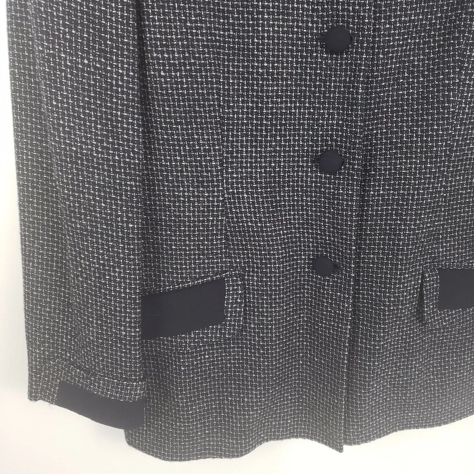 Chaqueta para mujer Lord & Taylor vintage de tweed con botones azul marino talla 6 Foto 3 de 4