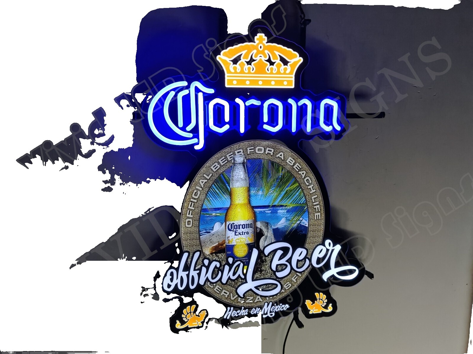 Vintage Sweet Neon Corona Extra Beer Sign Parrot, Palm Tree & Cool Vibes | #4568286956