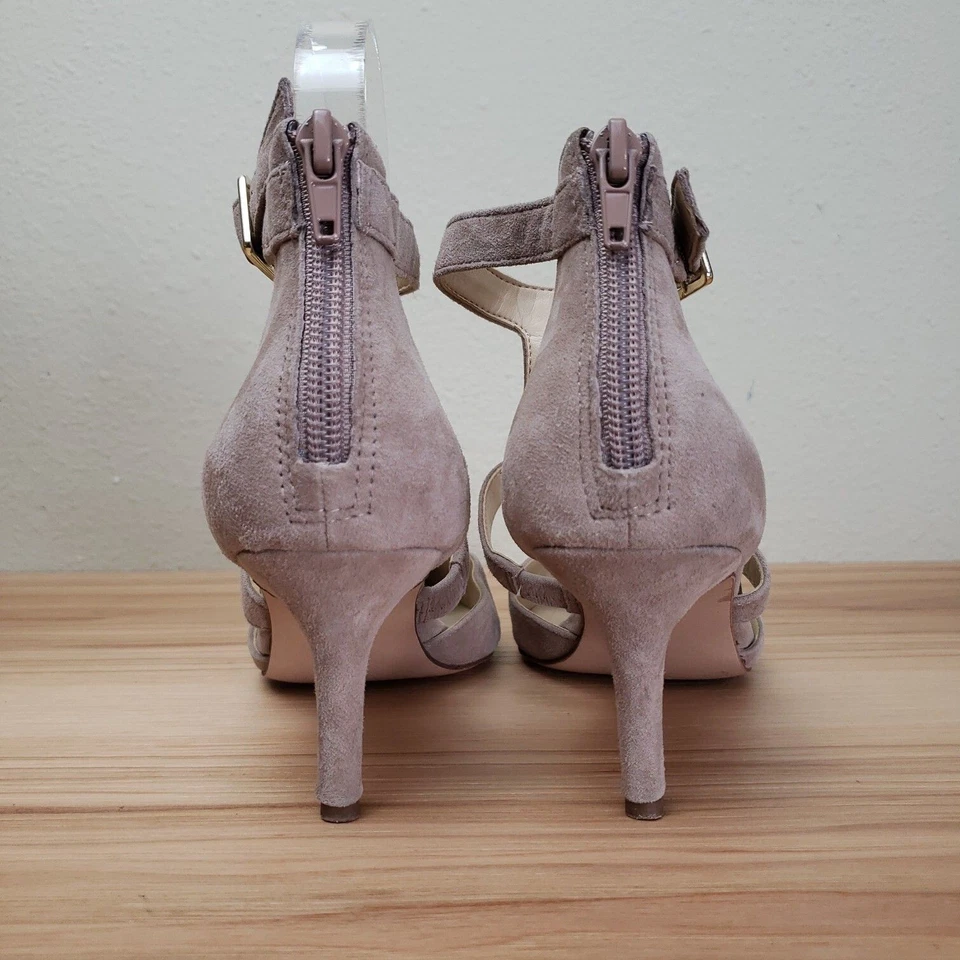 Sole Society Womens Edelyn Blush Pink Leather T-Strap Pump Heels Size 5.5 M - Image 3 of 4