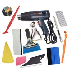 Heat Air Blower 110V Car Window Film Tinting Sticker Cleaning Tools Kit Squeegee
