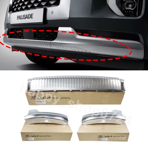 Front Skid Plate Bumper Lower 3p Set for Hyundai Palisade Calligraphy 2021-2022