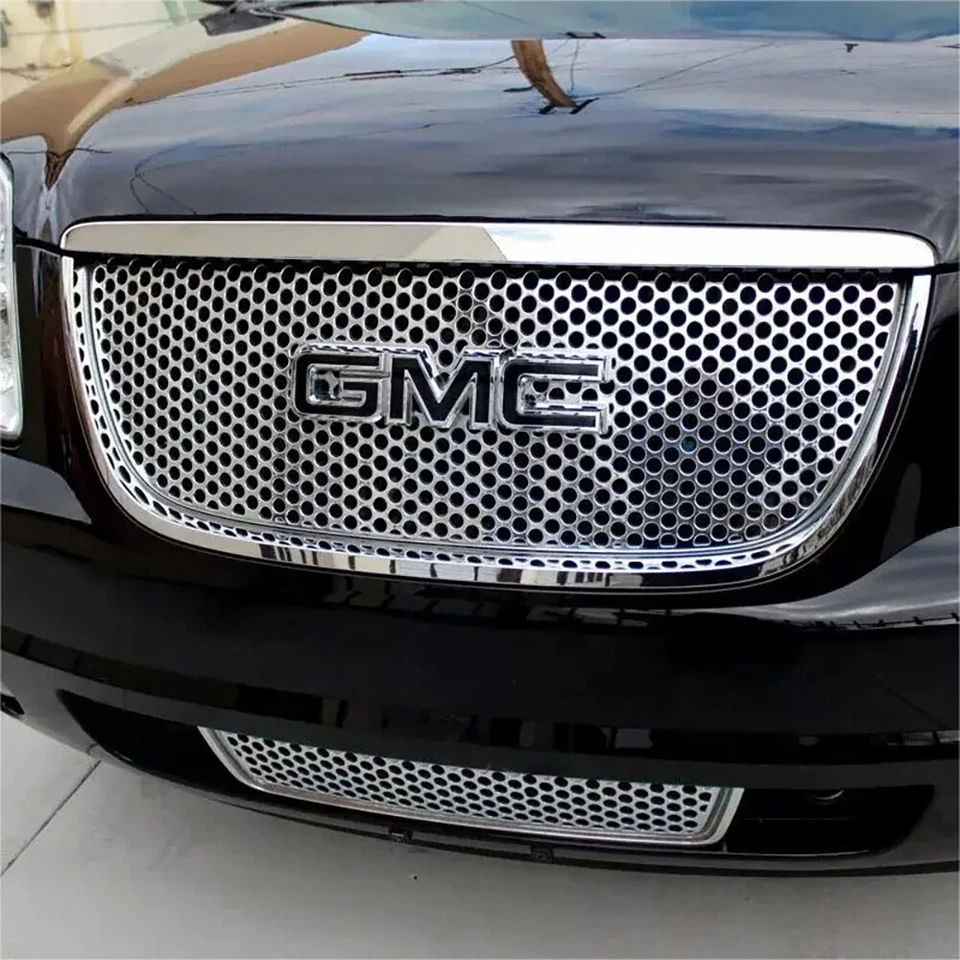1 OEM 2007-2014 Grille Big GMC Emblem Badge for Yukon Acadia Chrome Gloss Black - Imagem 2 de 4