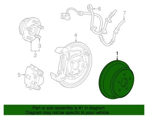 Rotor de freno de disco trasero genuino Ford Mercury Monterey 2004-2007 5U2Z-2V026-DB Foto 2 de 2