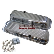 Big Block Chevy Short Ball-mill Polish Aluminum Valve Cover Bbc 396 427 454 502