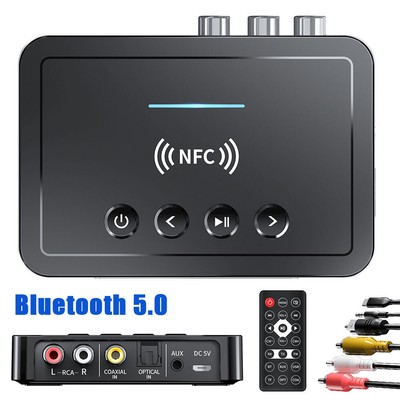 Wireless Bluetooth 5.0 Audio Transmitter NFC Receiver Stereo Adapter 3,5 mm AUX