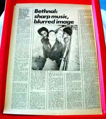 Bethnal Vintage ORIGINAL 1979 Melody Maker Full Page ARTICLE/INTERVIEW