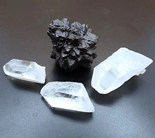 28g Prophecy Stone Egyptian Limonite & Hematite + 18g Crystal Quartz Arkansas  