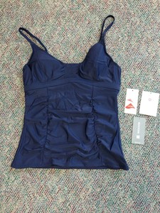 smocked tankini swimsuit top