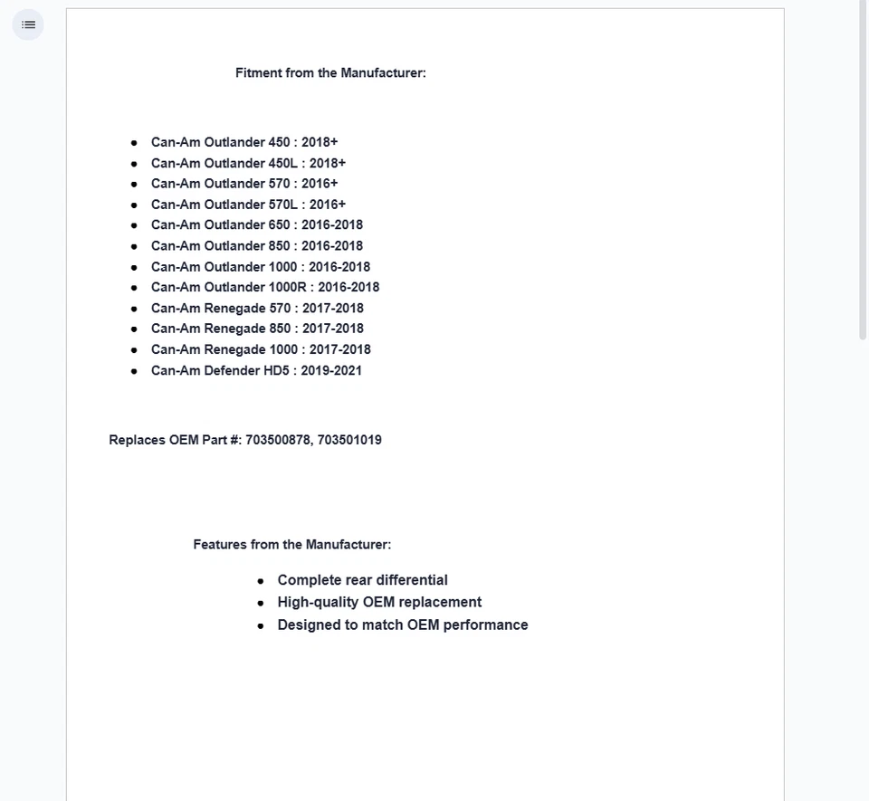 SuperATV Up & Running Rear Differential For Can-Am Outlander / Renegade - Image 3 of 4