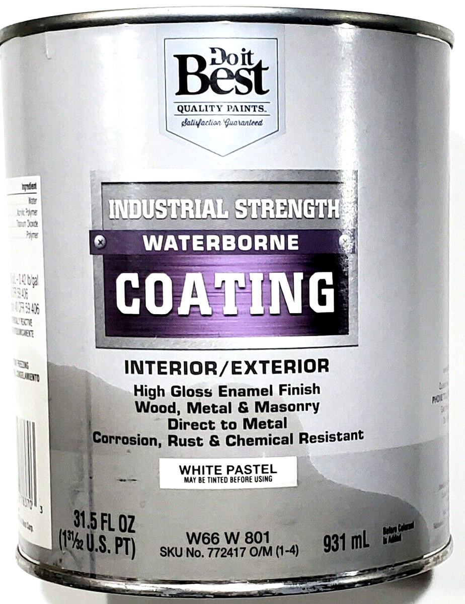 Do It Best Quality Paints Industrial Strength Waterborne Coating White  Pastel qt | eBay