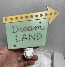 Dream Land Night Light Wood Hand Painted Whimsy Home. In Box, Light Bulb Incl.