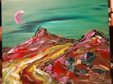 M.KAZAV MOUNTAINS ROAD  painting Abstract Modern Art  Contemporary wall TRTMHN