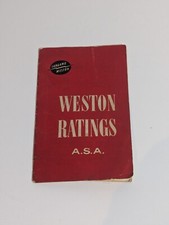Vintage Sangamo Weston Master Light Meters Weston Ratings Guide