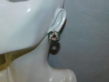 Intini Jewels Orecchini A Cerchio Da Cocktail Con Smalto Verde Placcato In Oro