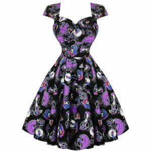 purple skull dress