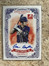 /400 Sp 2021 Onyx Vintage Base Auto Blue Ink Drew Compton Rookie Rc Prospect
