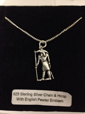 Anubis R201 Emblem auf einer Halskette aus 925 Sterlingsilber 16,18,20,26,30 