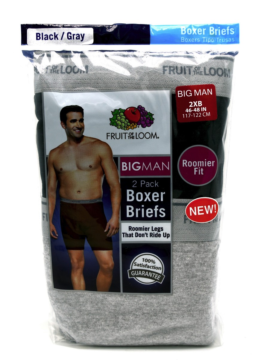 Big Man 2XB 46-48 Inch Boxer Briefs Fruit Of The Loom 2EG 117