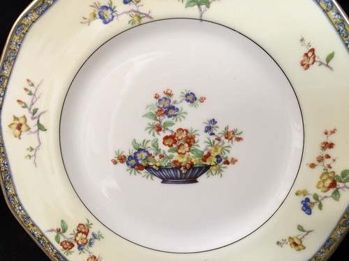 Theodore Haviland Limoges Montreux 9&3/4" Dinner Plate Floral Gold Edges - Picture 2 of 12