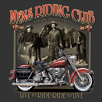 Biker T-Shirt Western Cowboy Motiv Motorrad Oldtimer USA Club Vintage Bike *4102