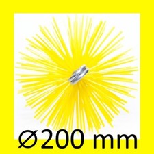 Spazzola Pulizia Camino 200mm in Nylon Stufa Spazzacamino Canna Fumaria Scovolo