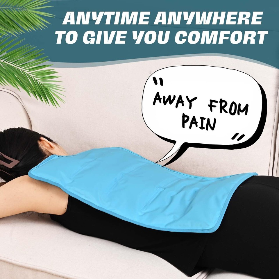 Large Gel Soft Ice Packs for Injuries, Reusable Ice Pad Cold Pack for