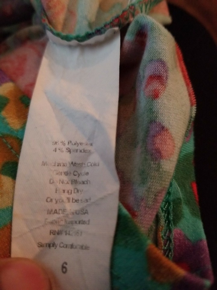 LULAROE SLOAN GIRLS KIDS SIZE 6 MULTICOLORED FLORAL PRINT eBay