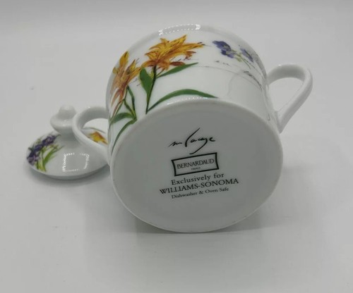 BERNARDAUD; WILLIAMS SONOMA JARDIN DES FLEURS Sugar Bowl and Lid Discontinued- - Picture 4 of 12