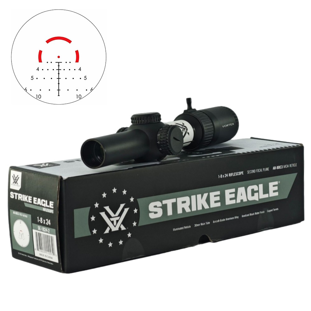 Vortex Strike Eagle 1-8x24mm Rifle Scope (SFP) AR-BDC3 Reticle