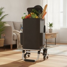 Heavy Duty 3 in 1 Shopping Cart, Foldable Hand Truck with 6 Wheels 110 lbs ...