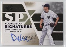 2008 SPx Young Star Signatures Gold Phil Hughes #YSS-PH Auto 0q4x