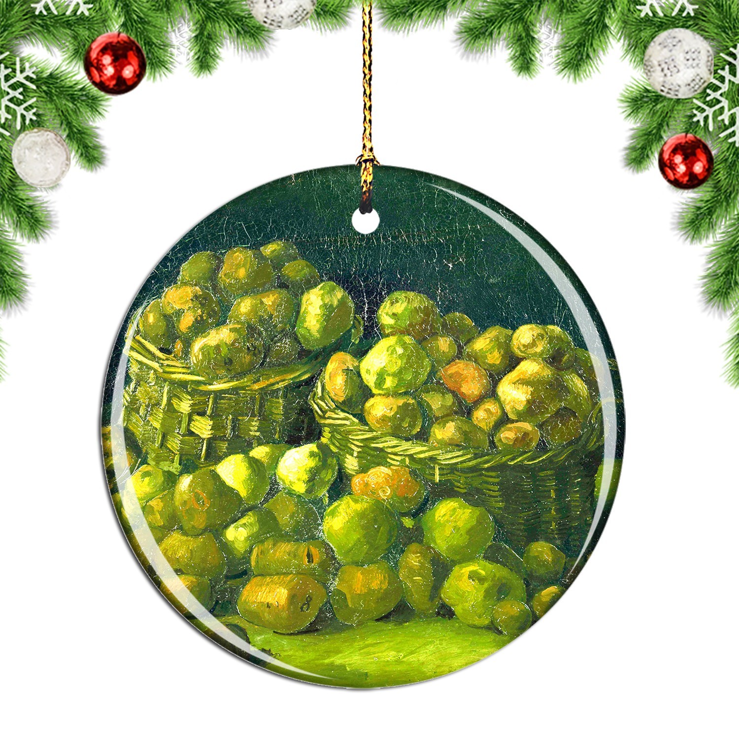 Van Gogh Baskets of Potatoes Painting Christmas ornament city travel souvenir