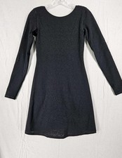 Delta Bogart Lingerie Black Backless Bodycon Dress W/ Shorts Apprx Sz M Clubwear