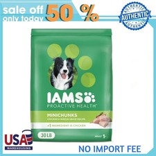 Iams Proactive Health Minichunks Dry Dog Food With Real Chicken Whole Grain 30Lb 1.46 per pound