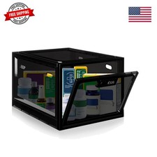 Medication Lock Box with Code, 12.6L Large Lockable Storage Box for Medicine,...